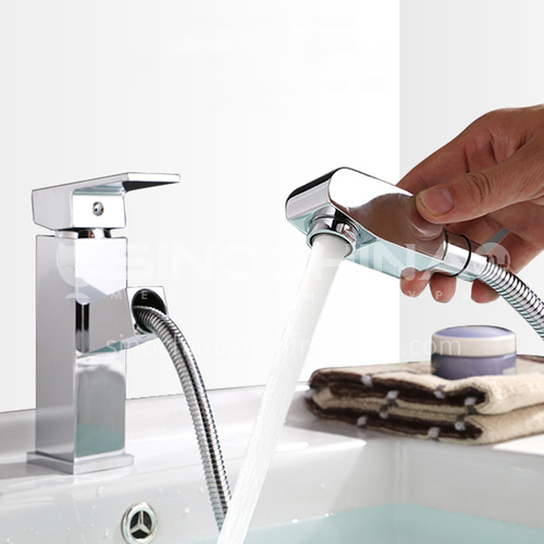 All-round pull-out hot and cold faucet
